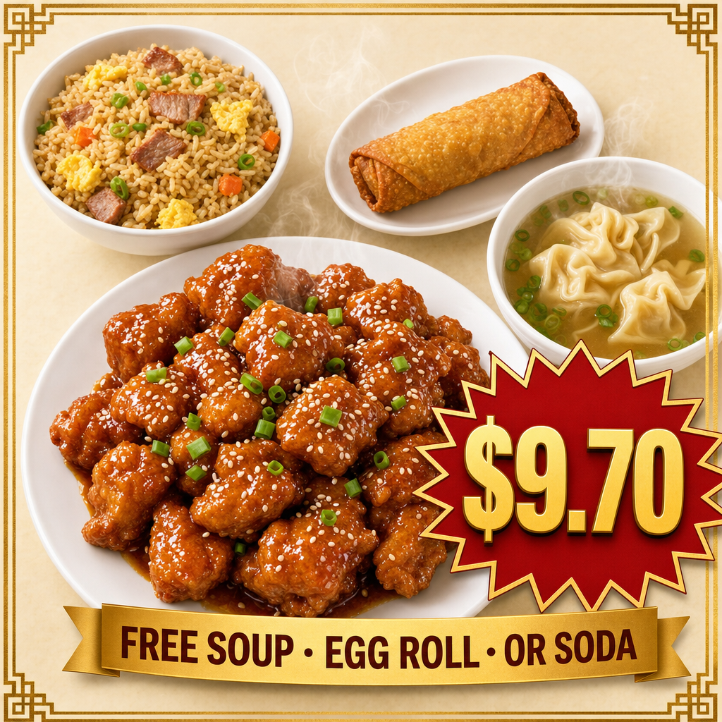 Sesame Chicken Combo — Grand Wok Brooklyn