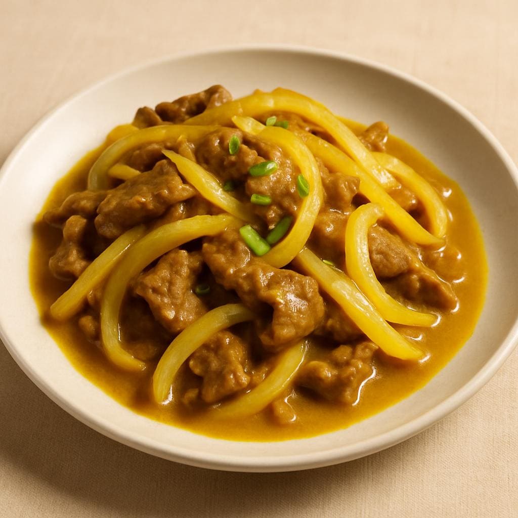 Curry Beef w. Onions — Grand Wok Brooklyn