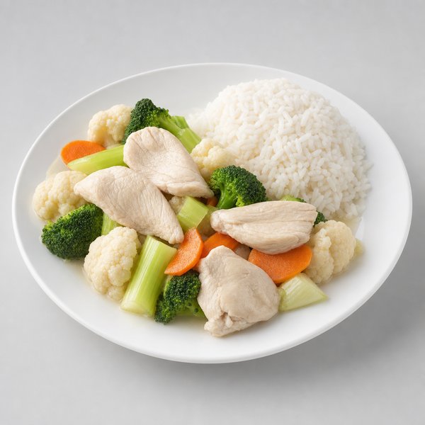 Steamed Chicken w. Mixed Vegetable — Grand Wok Brooklyn