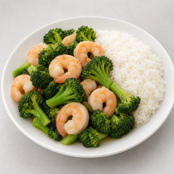 Steamed Shrimp w. Broccoli — Grand Wok Brooklyn