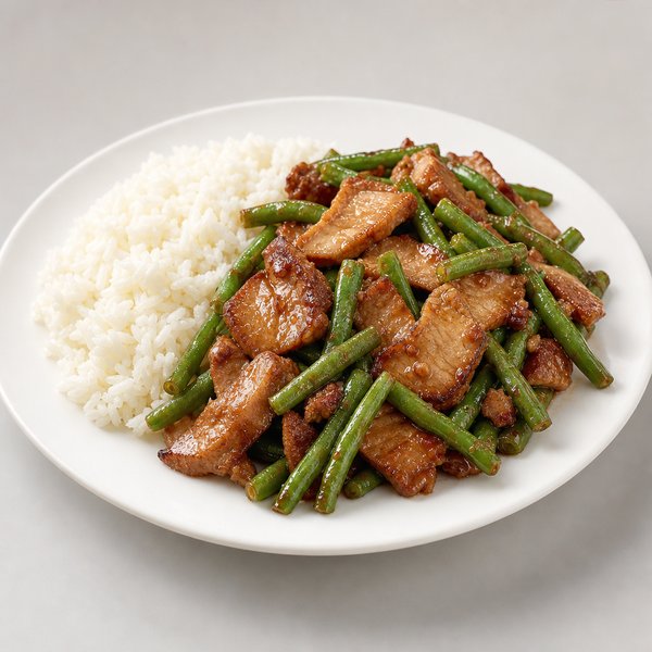 Roast Pork w. String Beans