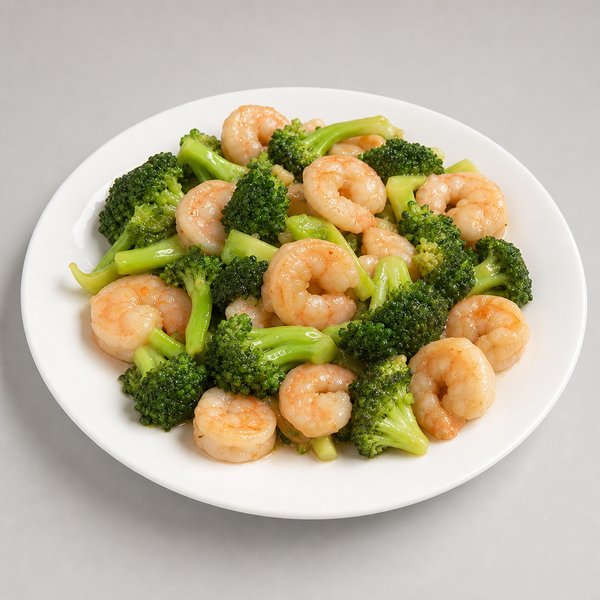 Steamed Shrimp w. Broccoli — Grand Wok Brooklyn
