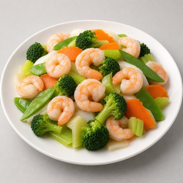 Steamed Shrimp w. Mixed Veg — Grand Wok Brooklyn