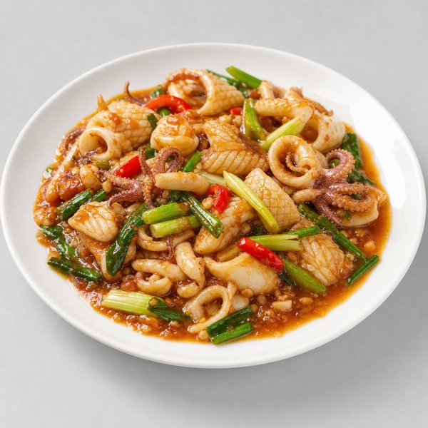 Squid w. Garlic Sauce — Grand Wok Brooklyn