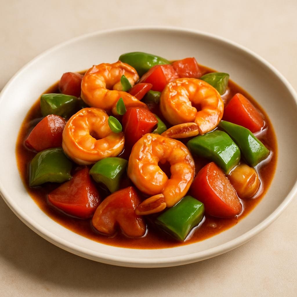 Shrimp w. Pepper & Tomato — Grand Wok Brooklyn