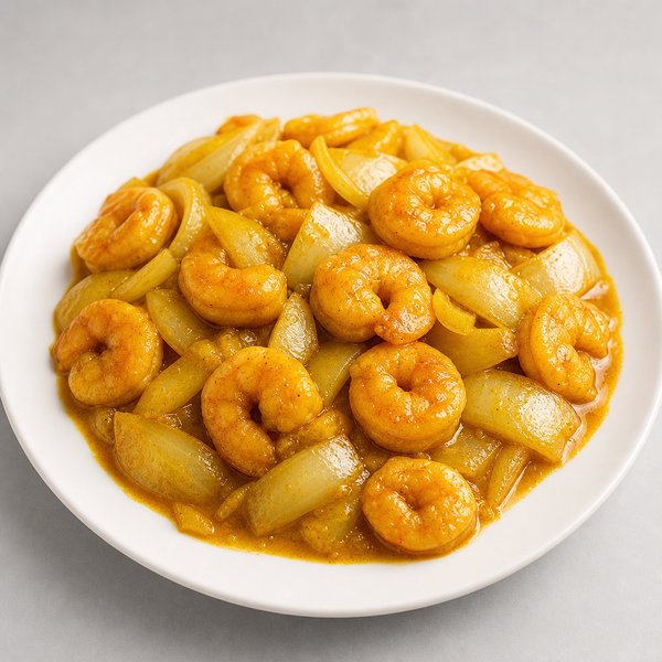 Curry Shrimp w. Onions — Grand Wok Brooklyn