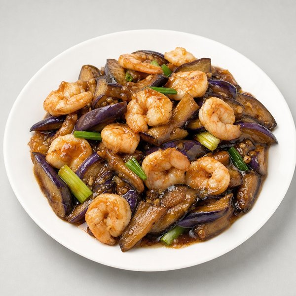 Shrimp w. Eggplant in Garlic Sauce — Grand Wok Brooklyn